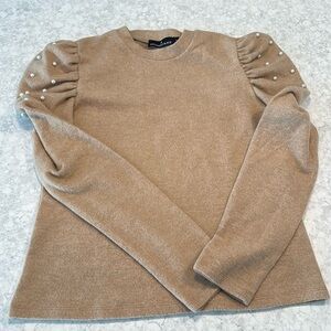 Pomander Place Pearl Camel Sweater
